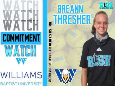 Athlete commits to Williams Baptist University softball.