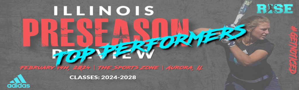Graphic design promoting Illinois SEASON PERFORM at The Sports Zone, Aurora.