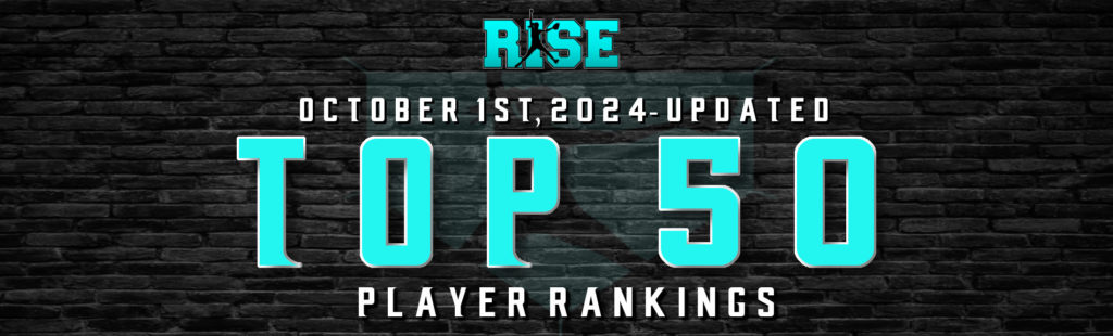 Top 5 player rankings for RISE as of October 1st, 2024 update.