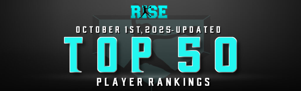 Top 50 player rankings, October 2025 update.
